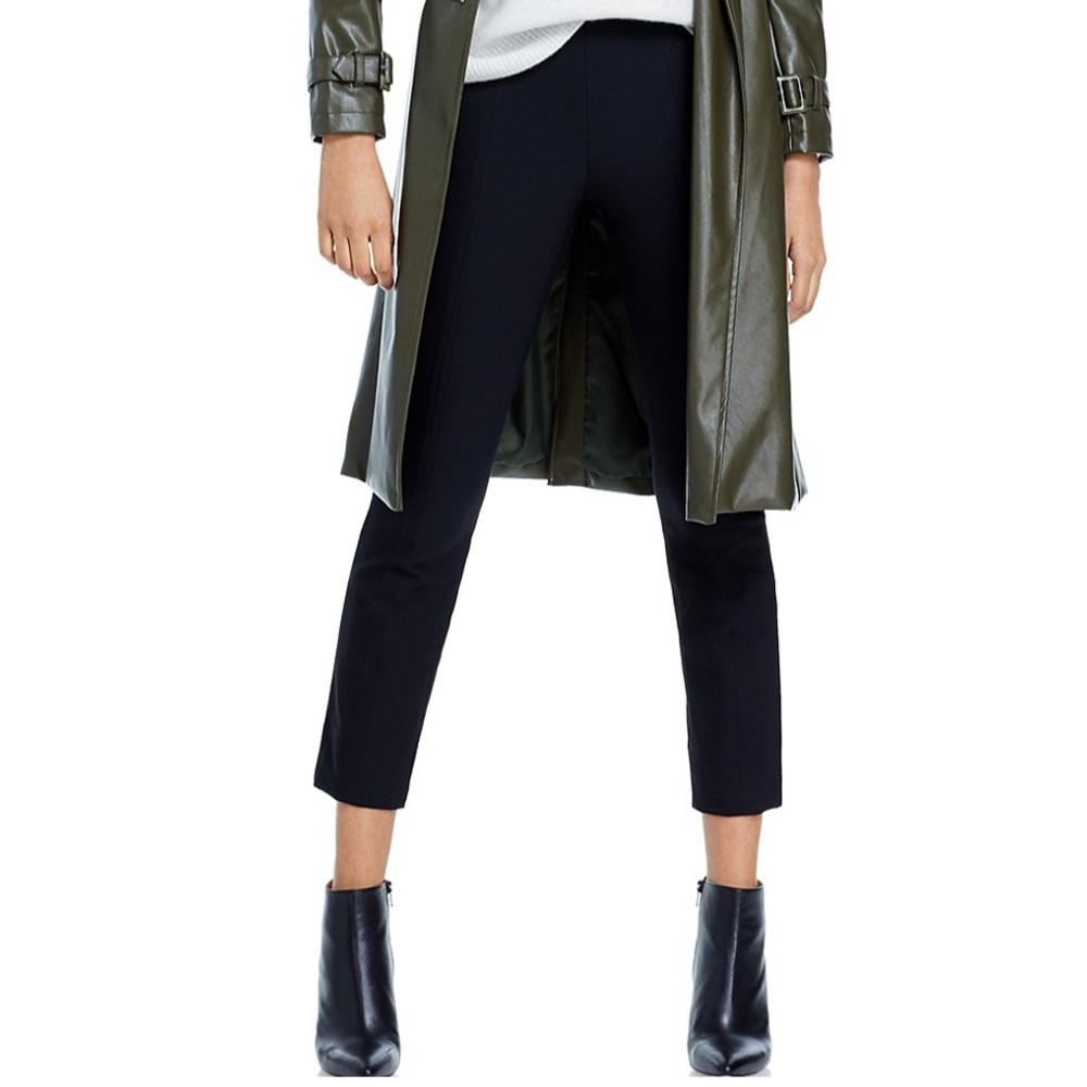 Vince Cropped Fitted Black Trouser - Picture 3 of 11